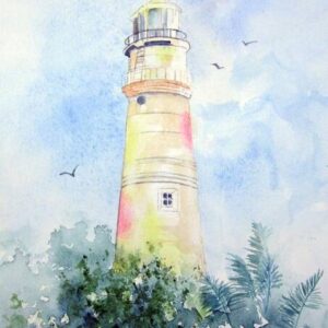 Lighthouse at Key West Florida Art Print
