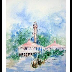 Sanibel Island Lighthouse Framed Print