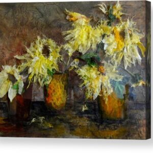 Three Pots of Sunflowers Acrylic Print