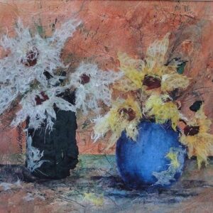 Two Vases of Flowers Art Print