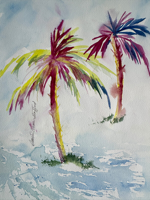 Palm Dance - Original Watercolor